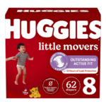 Huggies Little Movers Diapers Size 8 (62 Count)