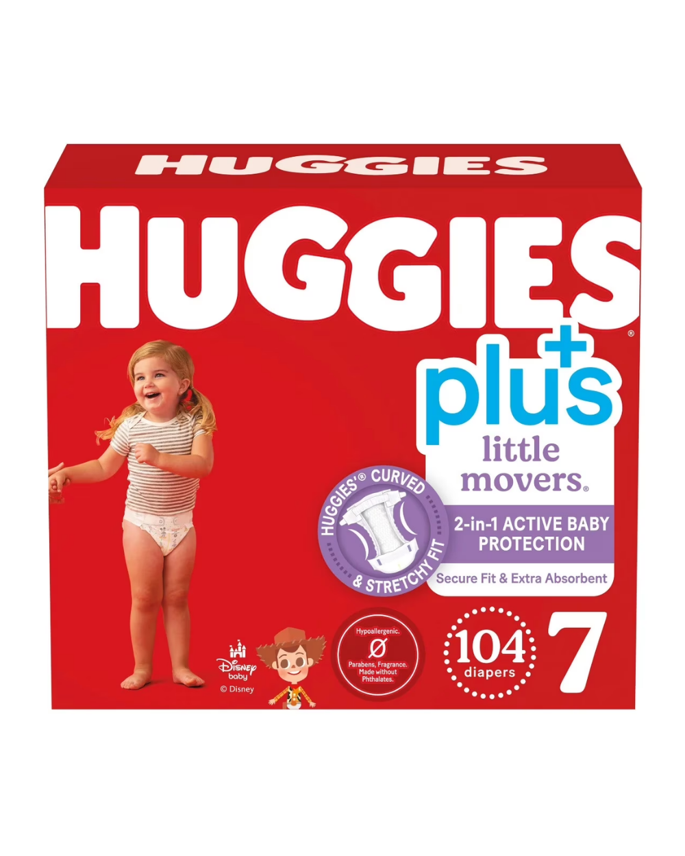 Huggies Little Movers Size 7 Diapers (104 Count)