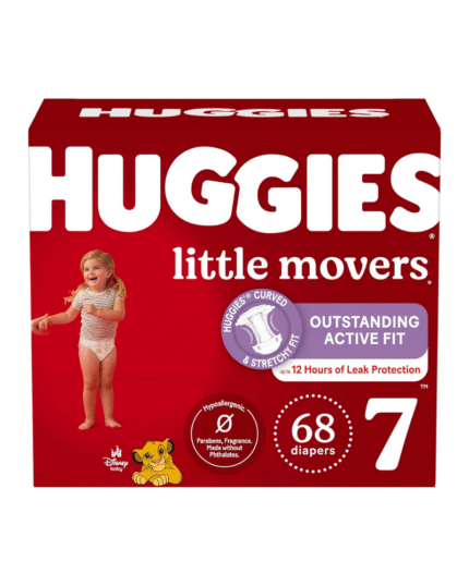 Huggies Little Movers Size 7 Diapers (68 Count)