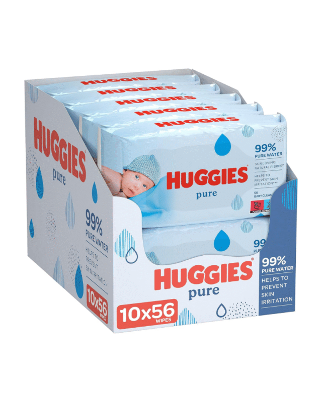 Huggies Pure Baby Wipes 10x56