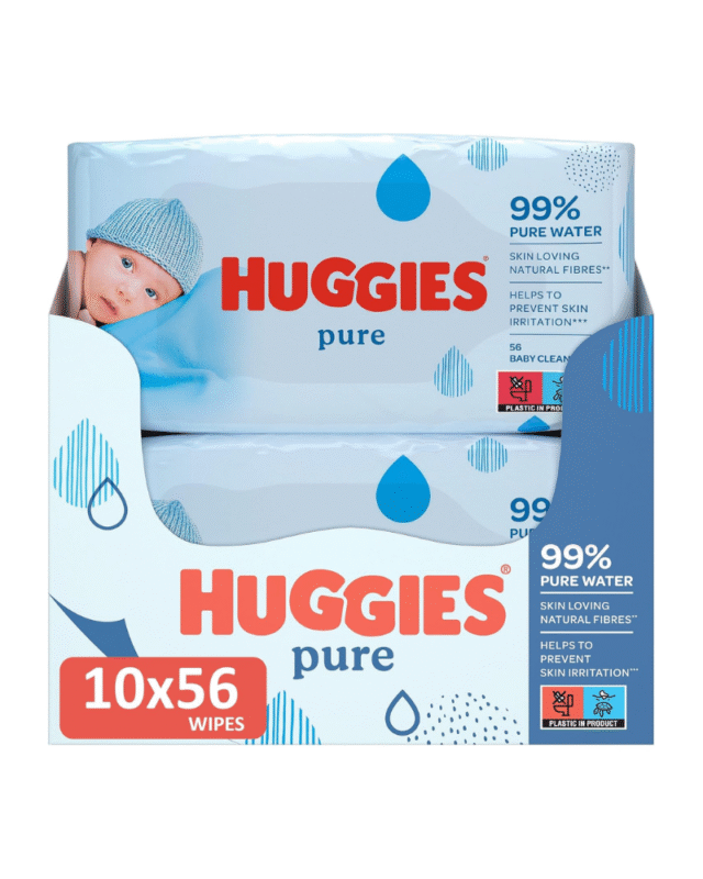Huggies Pure Baby Wipes 10x56