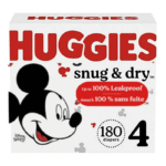Huggies Snug & Dry Size 4 Diapers 180 Count