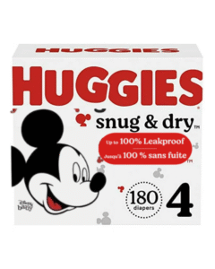 Huggies Snug & Dry Size 4 Diapers 180 Count
