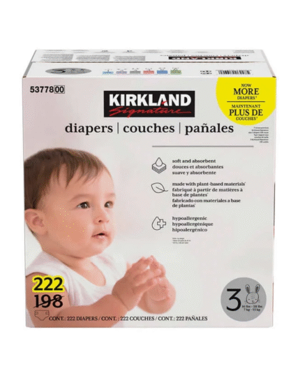 Kirkland Signature Size 3 Diapers (222 Count)