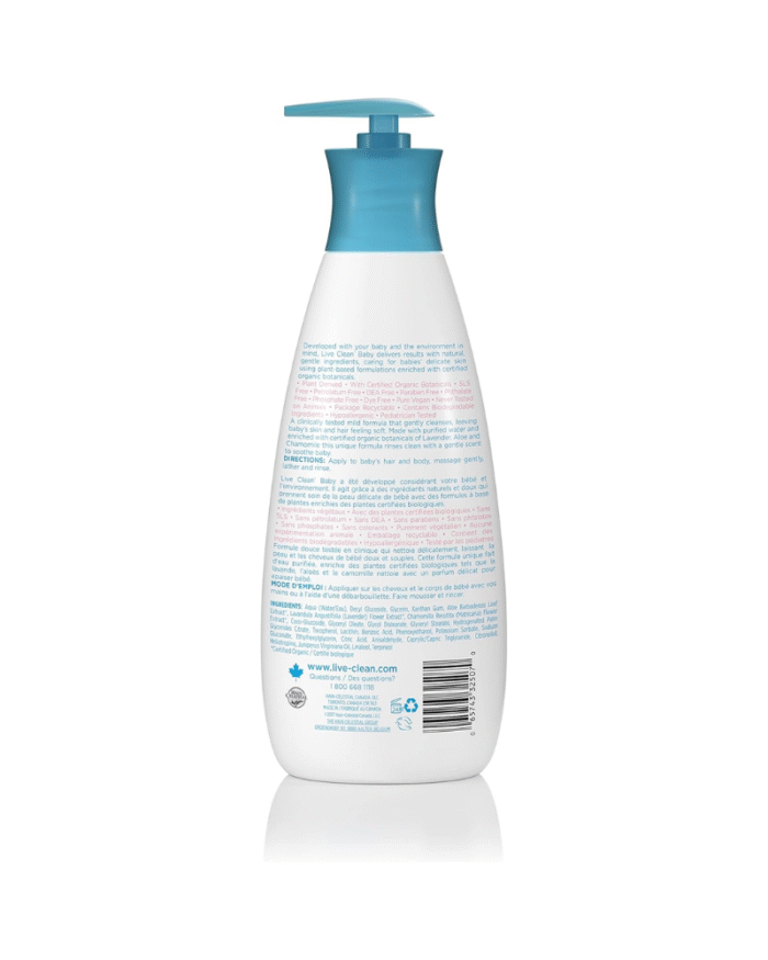 Live Clean Baby Tearless Shampoo & Wash 750ml