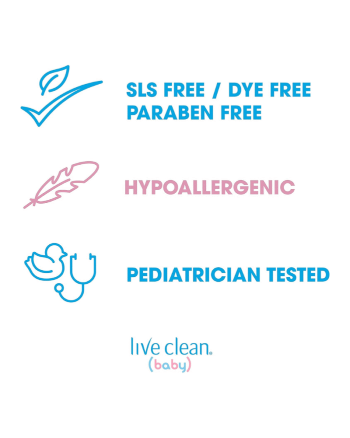 Live Clean Baby Tearless Shampoo & Wash 750ml