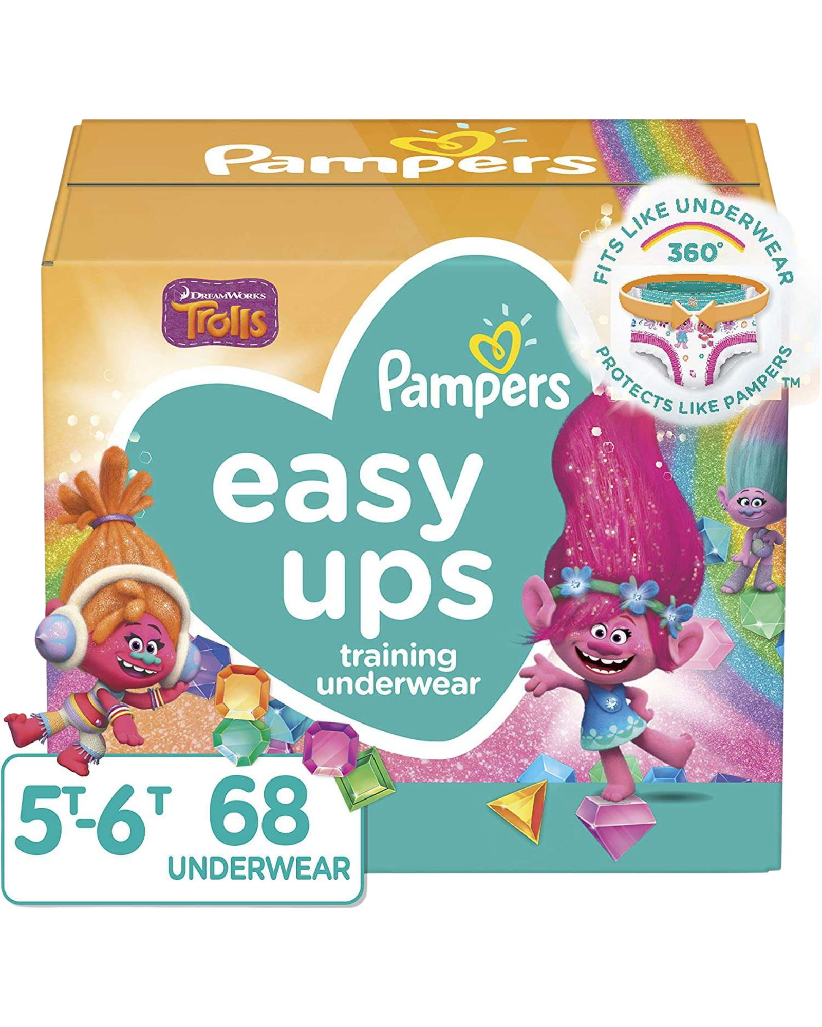 Pampers Easy Ups Training Underwear 5T–6T Girls (68 Count
