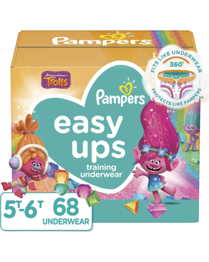Pampers Easy Ups Training Underwear 5T–6T Girls (68 Count)