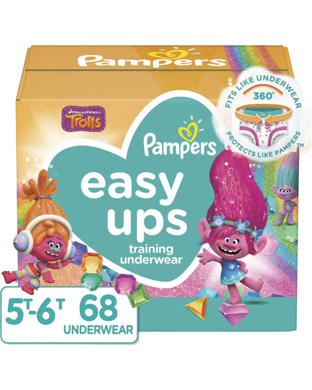 Pampers Easy Ups Training Underwear 5T–6T Girls (68 Count)