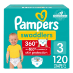 Pampers Swaddlers 360° Size 3 Diapers (120 Count)