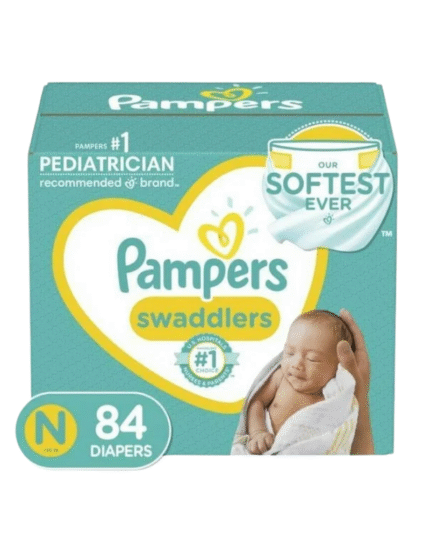 Pampers Swaddlers Newborn Diapers – Size N 84 Count