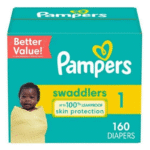 Pampers Swaddlers Size 1 Diapers (160 Count)