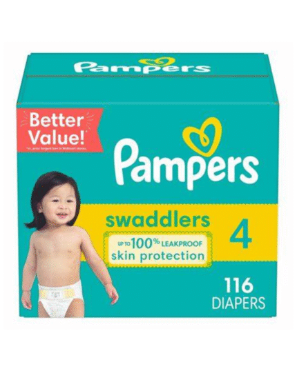 Pampers Swaddlers Size 4 Diapers 116 Count