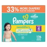 Pampers Swaddlers Size 4 Diapers 176 Count