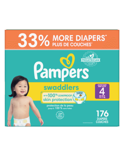 Pampers Swaddlers Size 4 Diapers 176 Count