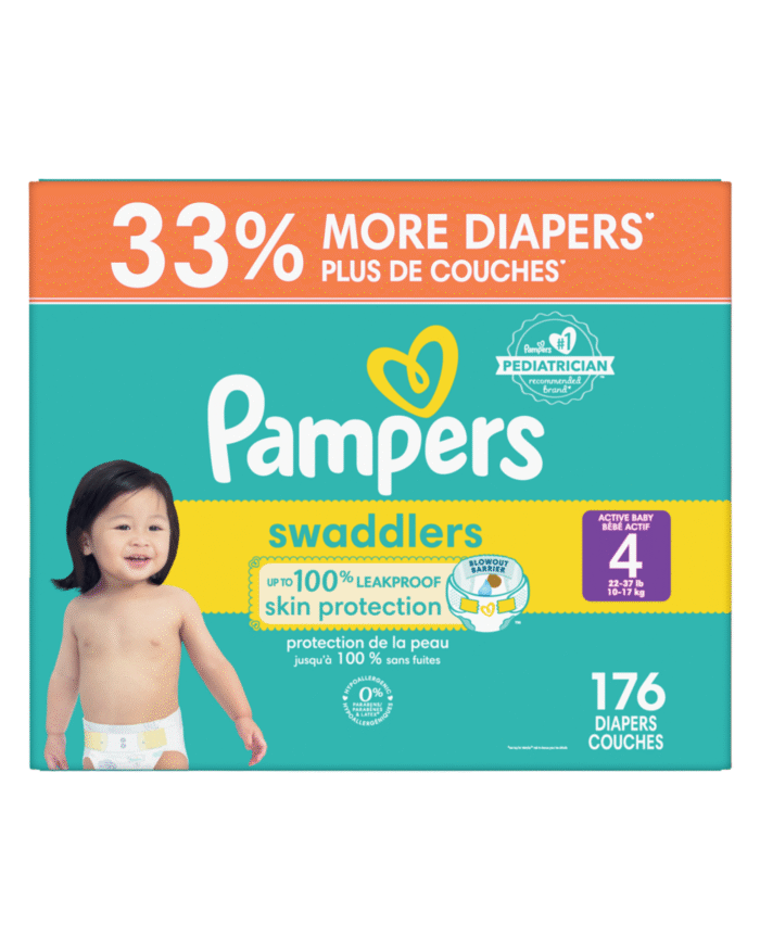 Pampers Swaddlers Size 4 Diapers 176 Count