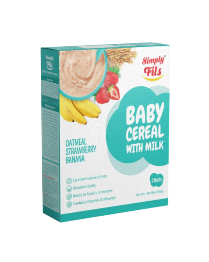 Simply Fils Baby Cereal with Milk - Oatmeal Strawberry Banana