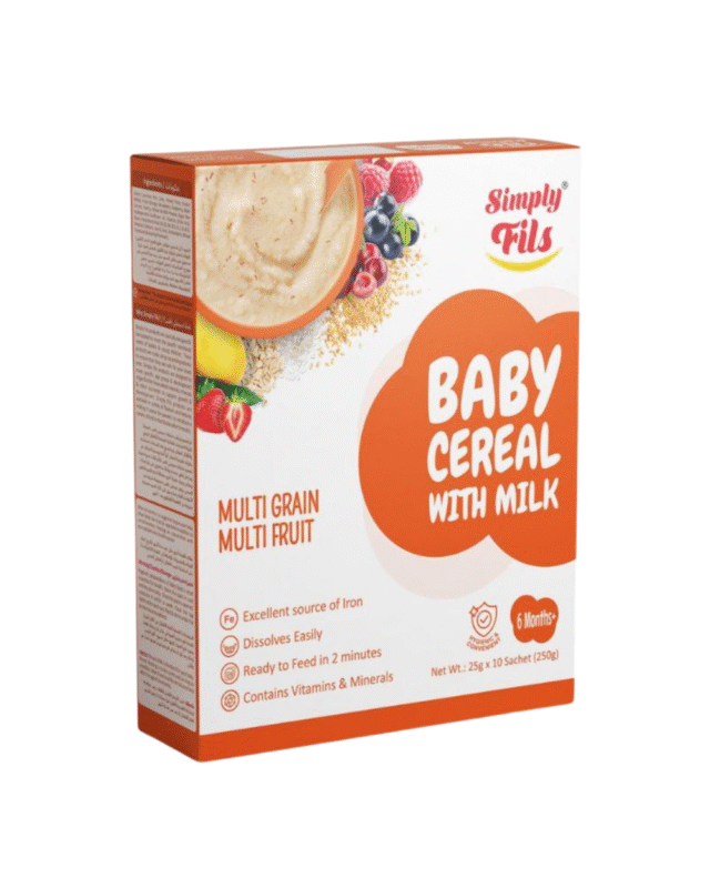 Simply Fils Baby Cereal with Milk – Multi Grain Multi Fruit 6+ Months