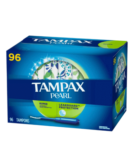 Tampax Pearl Super Tampons - LeakGuard Protection, Unscented, 96 Count