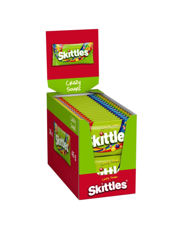 Crazy Sours Skittles 45g – Tangy & Sweet Fruity Candy Explosion