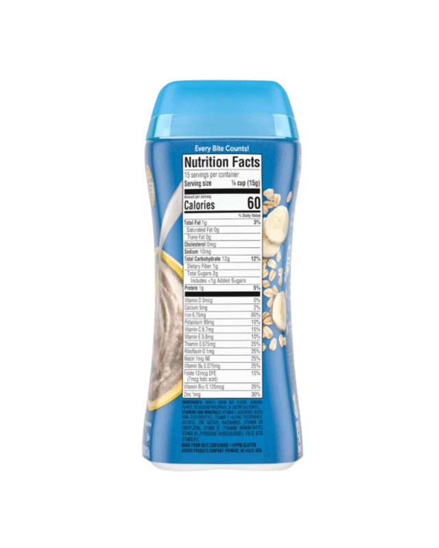 Gerber Probiotic Oatmeal Banana Baby Cereal 227g