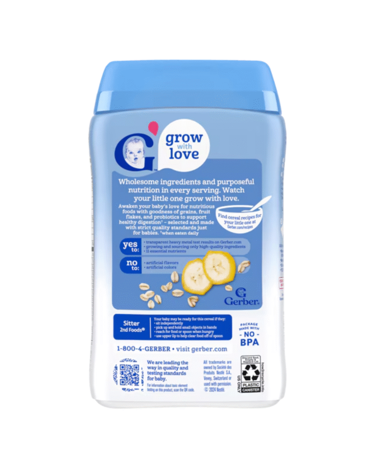 Gerber Probiotic Oatmeal Banana Baby Cereal 227g