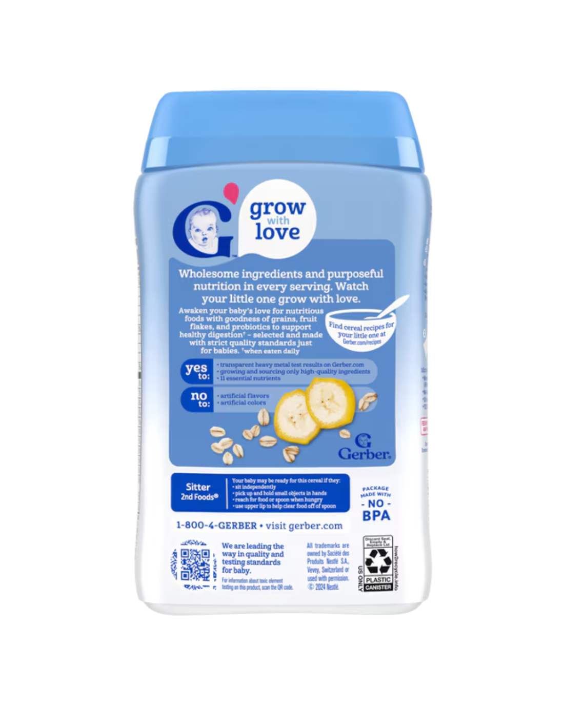Gerber Probiotic Oatmeal Banana Baby Cereal (1) Gerber Probiotic Oatmeal Banana Baby Cereal 227g