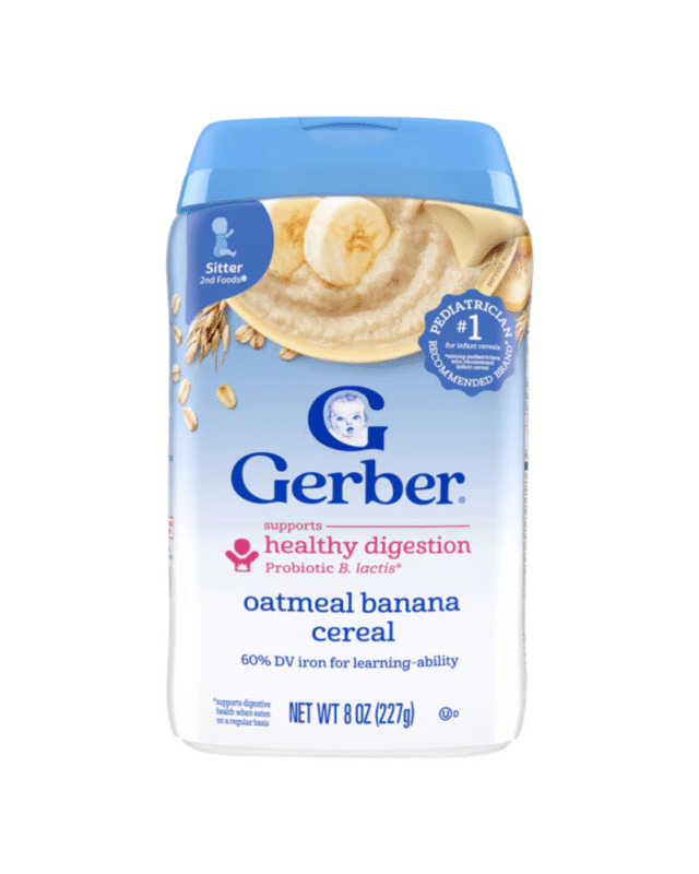 Gerber Probiotic Oatmeal Banana Baby Cereal 227g