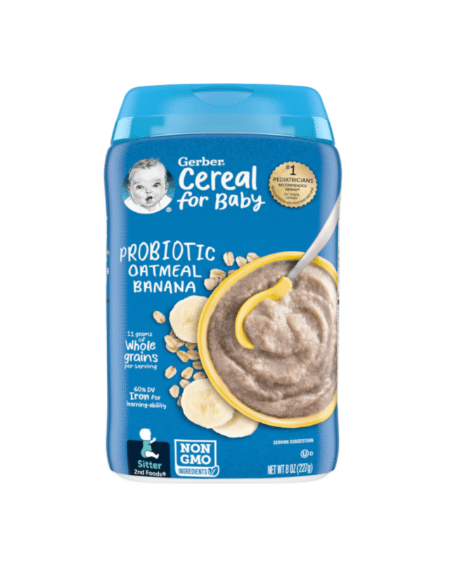 Gerber Probiotic Oatmeal Banana Baby Cereal 227g