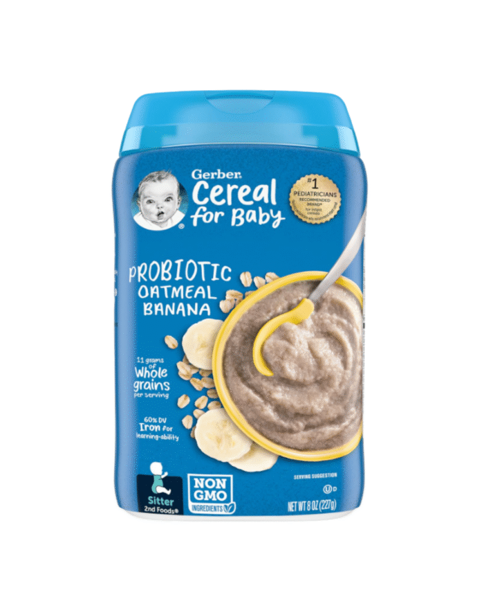 Gerber Probiotic Oatmeal Banana Baby Cereal 227g