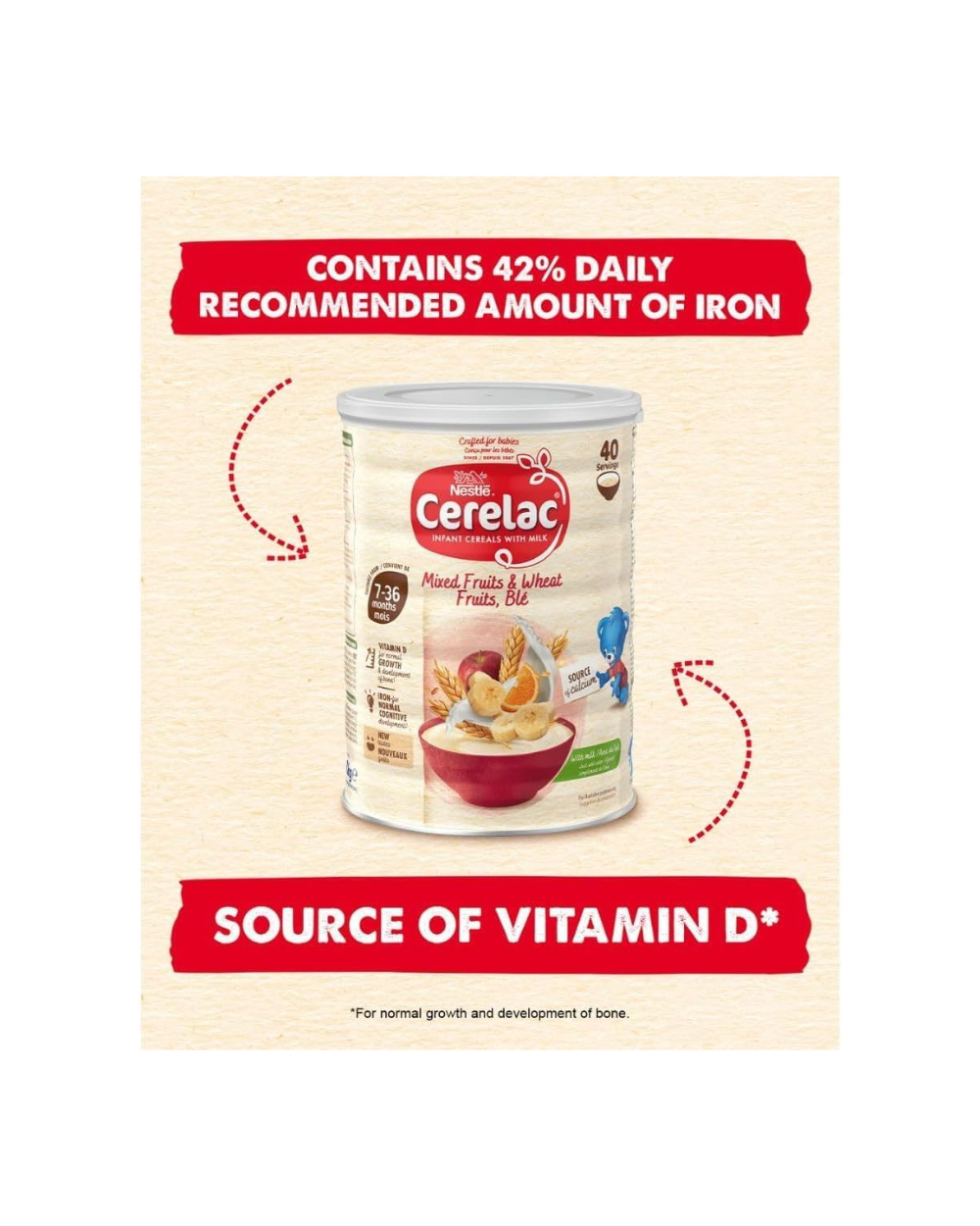 Nestle Cerelac Mixed Fruits & Wheat Fruits Ble Infant Cereal 1kg