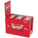 Skittles Fruit Candy 45g – 36-Pack of Colorful, Fruit-Flavored Sweets