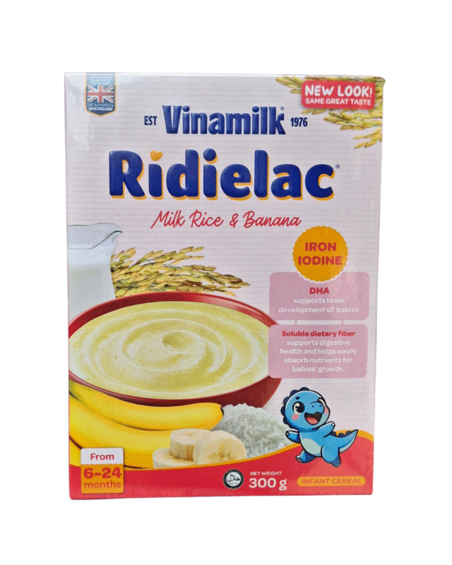 Vinamilk Ridielac Milk Rice & Banana Baby Cereal 300g
