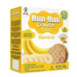 Mum-Mum Crawler Banana Teething Biscuits for Babies 12+ Months