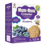 Mum-Mum Crawler Blueberry Teething Biscuits for Babies 12+ Months