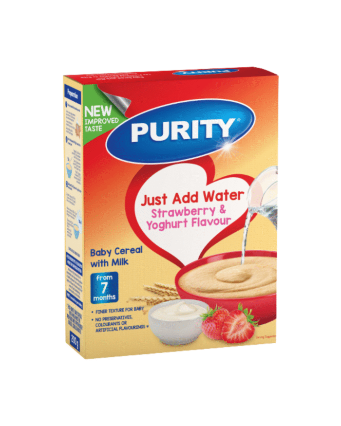 Purity Strawberry & Yoghurt Flavour Baby Cereal with Milk 200g