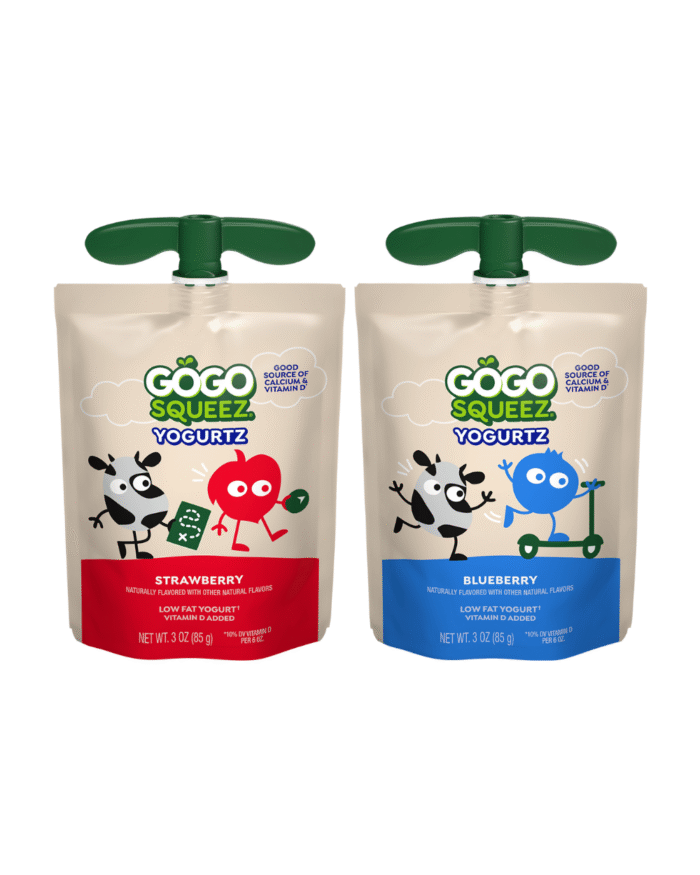 GoGo Squeez YogurtZ Strawberry & Blueberry Yogurt Pouches (12 Pouches)