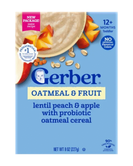 Gerber Oatmeal Lentil Peach & Apple Cereal 227g