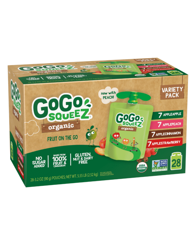 GoGo squeeZ Fruit Organic Variety Pack 28 Pouches