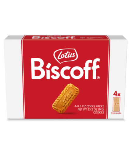 Lotus Biscoff Cookies 250g (4 Packs) – Original Caramelised Biscuit Snack