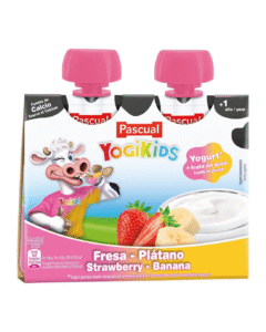 Pascual YogiKids Strawberry Banana Yogurt Pouch for Kids (1+ Years)