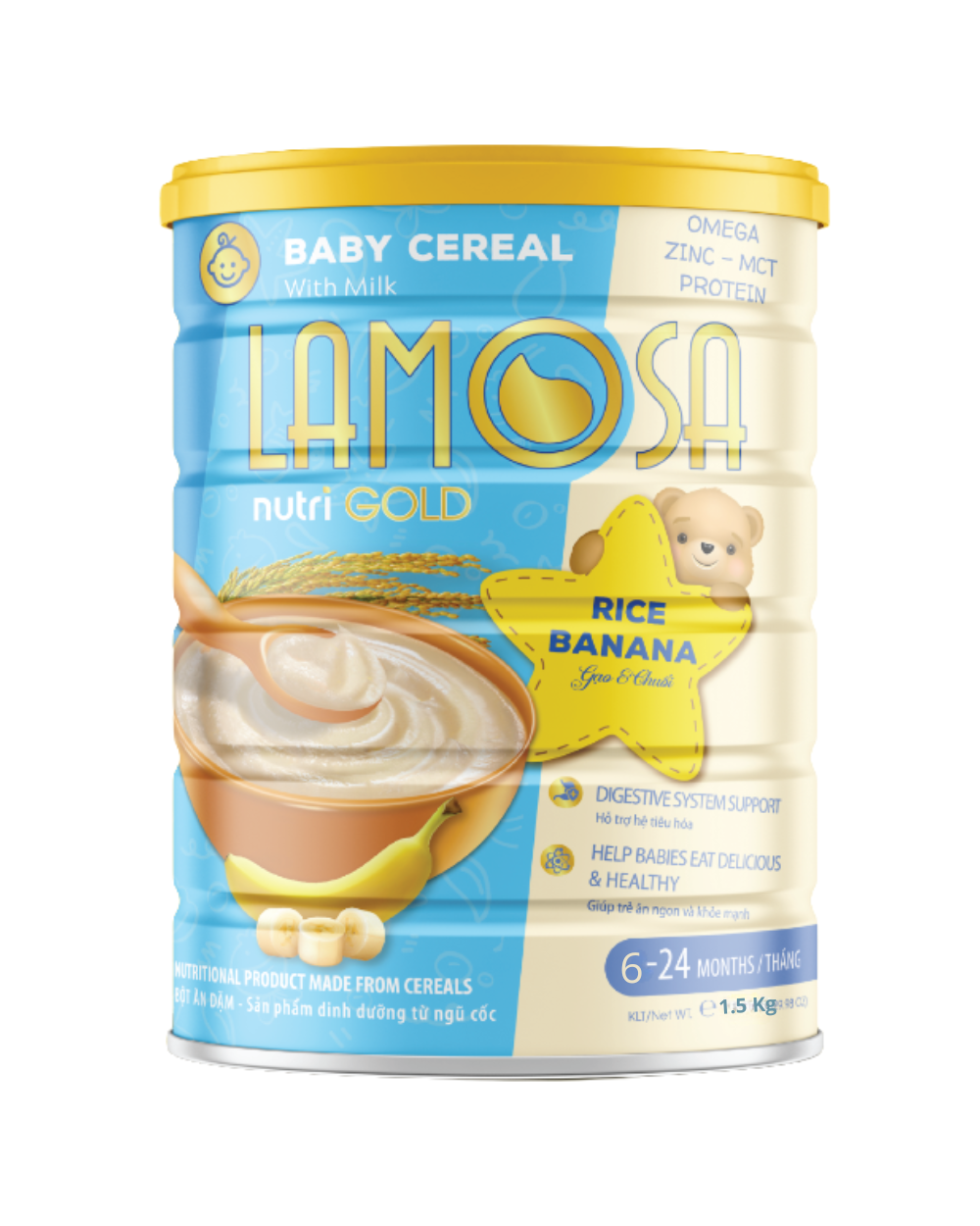 1.5kg Lamosa Baby Cereal Rice & Banana with Milk