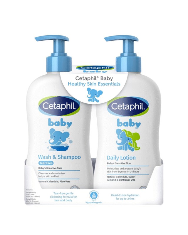 Cetaphil Baby Wash & Shampoo + Daily Lotion Set (2 x 13.5oz)