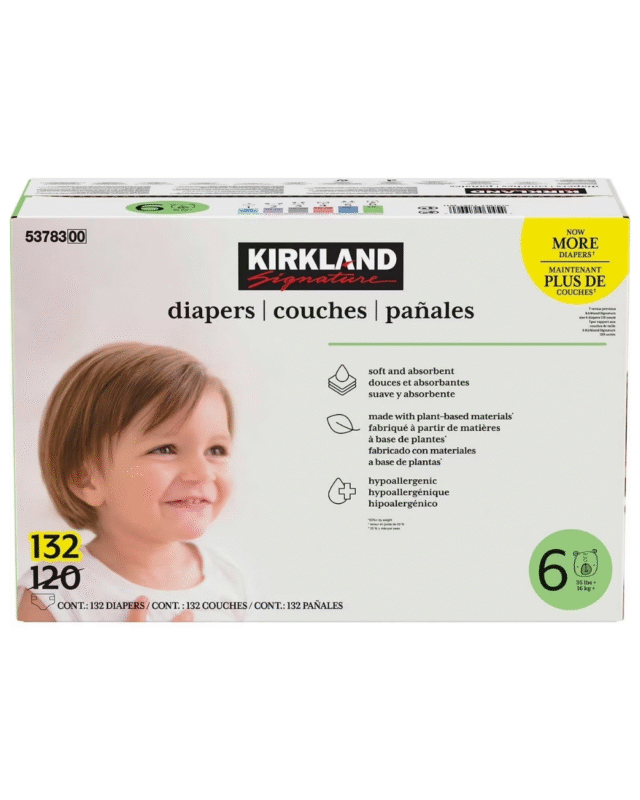 Kirkland Signature Diapers Size 6 (132 Count)