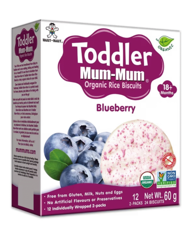 Toddler Mum-Mum Organic Blueberry Rice Biscuits (18+ Months)