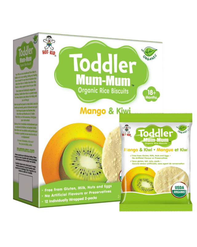 Toddler Mum-Mum Organic Mango & Kiwi Rice Biscuits (18+ Months)