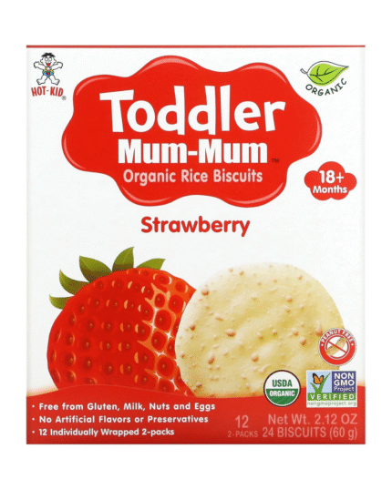 Toddler Mum-Mum Organic Strawberry Rice Biscuits (18+ Months)