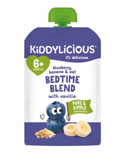 Kiddylicious Bedtime Blend Blueberry, Banana & Oat with Vanilla Baby Pouch (6+ Months)