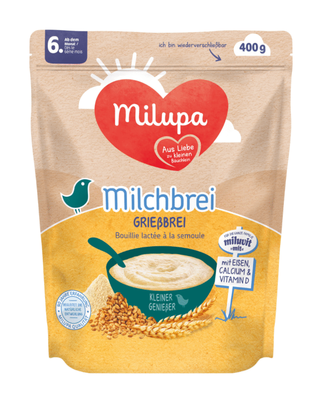 Milupa Milchbrei Semolina Baby Cereal 400g (Milk & Semolina Porridge)