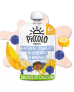 Piccolo Organic Natural Yoghurt Blueberry & Banana Baby Pouch 100g